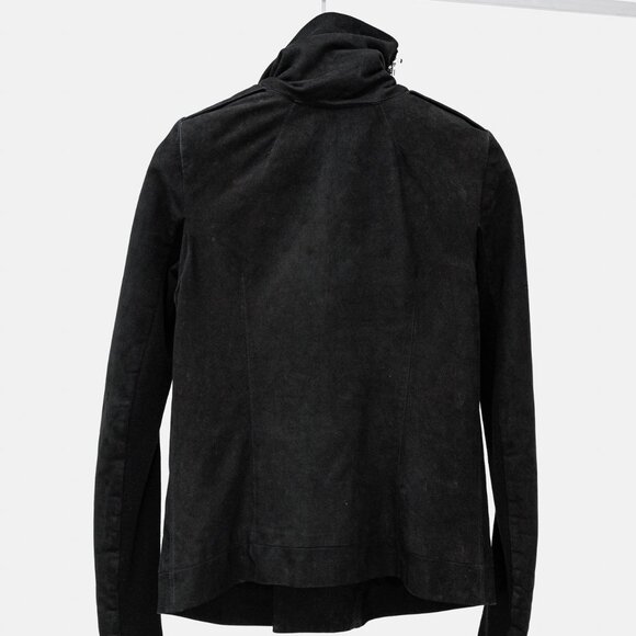 Rick Owens SS 2015 Faul Cowl Stooges Leather Jacket - Picture 2 of 11